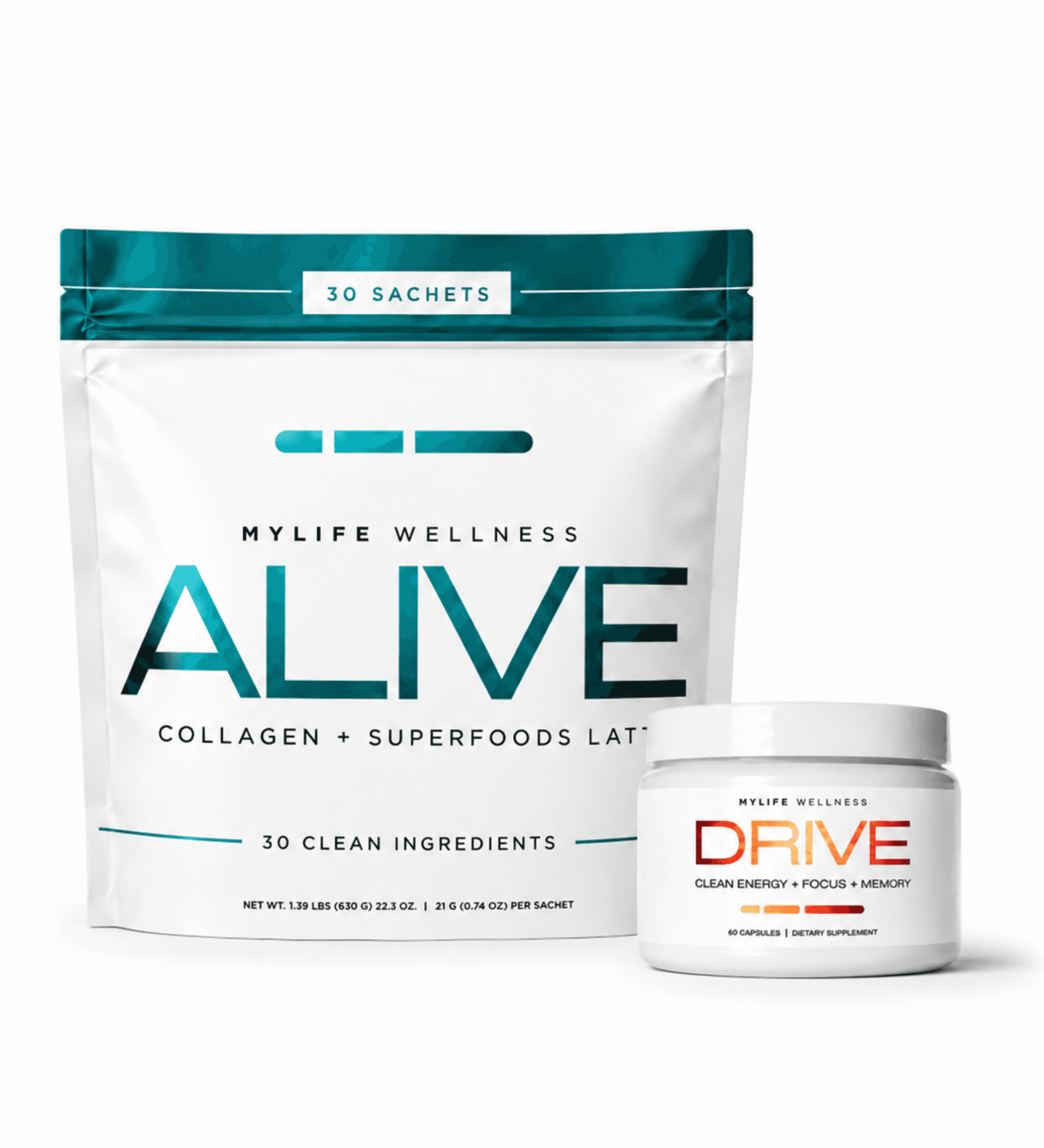 Alive + Drive COLLAGEN + SUPERFOODS LATTE + DEEP SLEEP